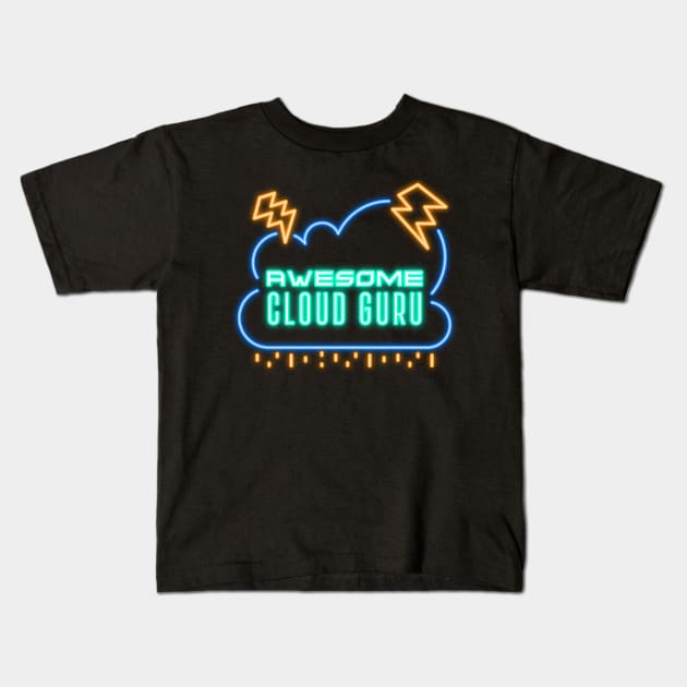 Awesome Cloud Guru - Cloud Computing Kids T-Shirt by Cyber Club Tees